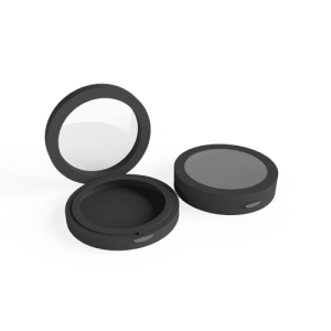 Extra Oil-Controlling Pressed Face Powder (Round Matte Black Compact)