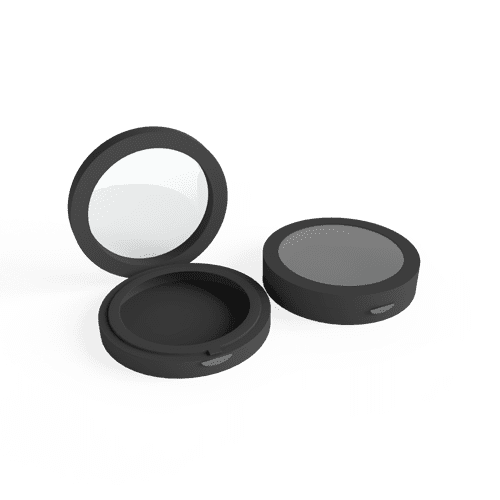 Extra Oil-Controlling Pressed Face Powder (Round Matte Black Compact)