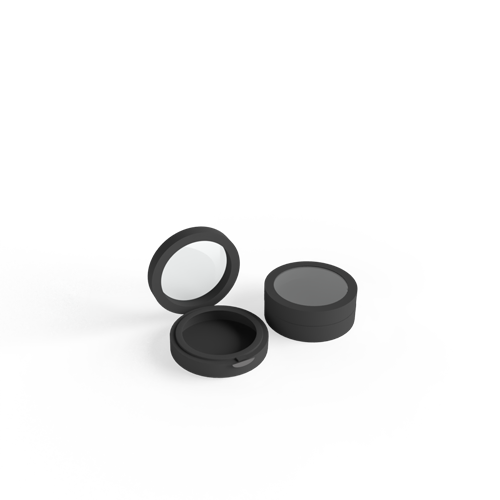 Pressed Metal Eye Shadow (Round Matte Black Compact)